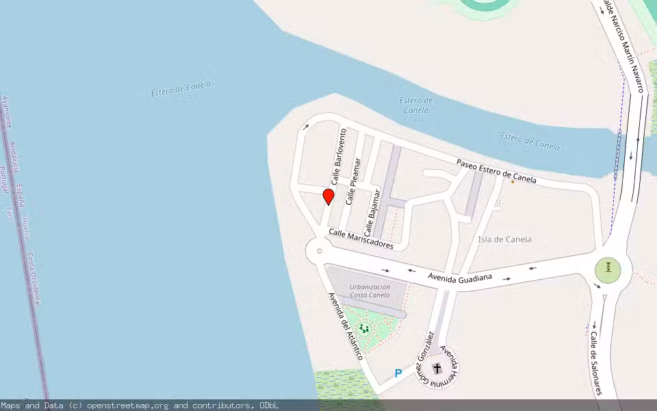 Mapa de Subasta Inmueble (Garaje) en Ayamonte, Huelva