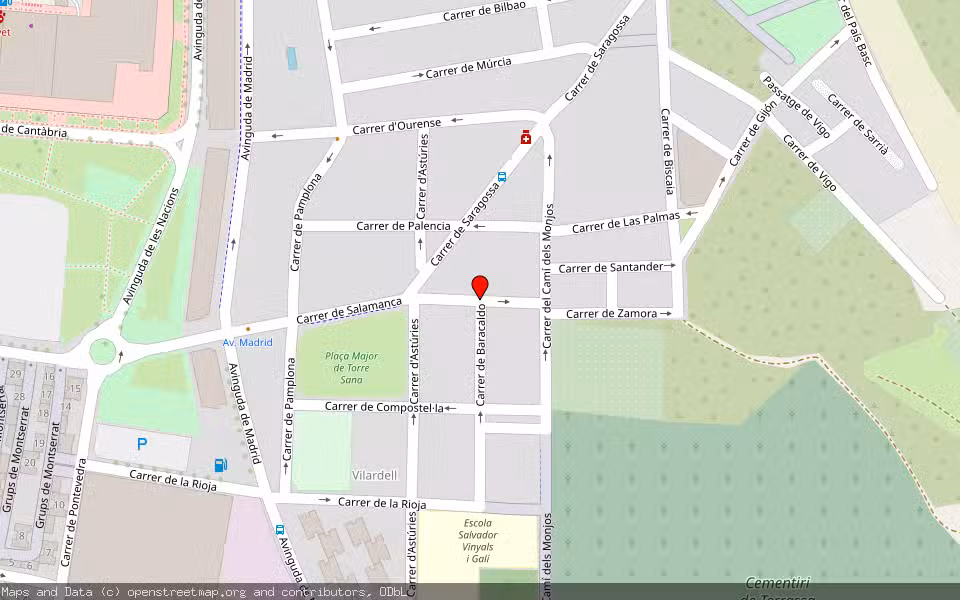 Mapa de Subasta Inmueble (Garaje) en Terrassa, Barcelona