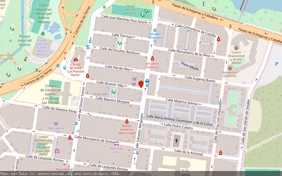 Mapa de Subasta Inmueble (Local comercial) en Zaragoza
