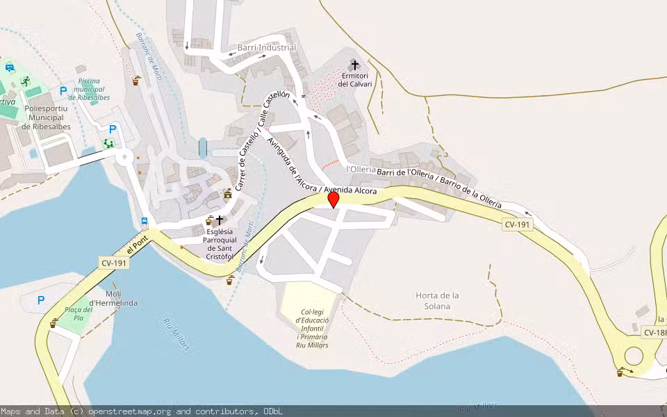 Mapa de Subasta Inmueble (Vivienda) en Ribesalbes, Castellón/Castelló