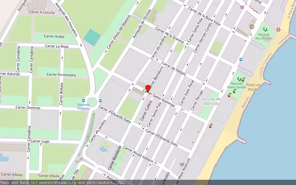 Mapa de Subasta Inmueble (Vivienda) en Moncofa, Castellón/Castelló