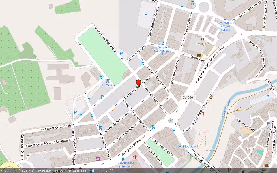 Mapa de Subasta Inmueble (Vivienda) en Onteniente, Valencia/València