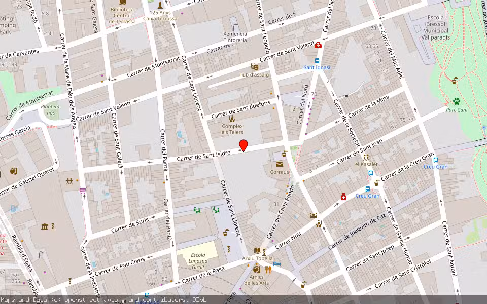 Mapa de Subasta Inmueble (Vivienda) en Terrassa, Barcelona