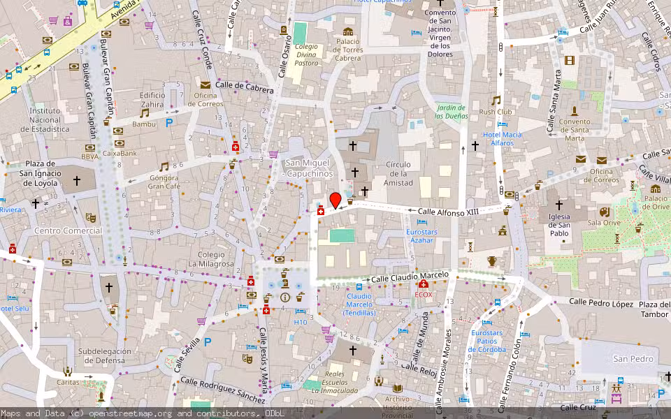 Mapa de Subasta Inmueble (Garaje) en Córdoba