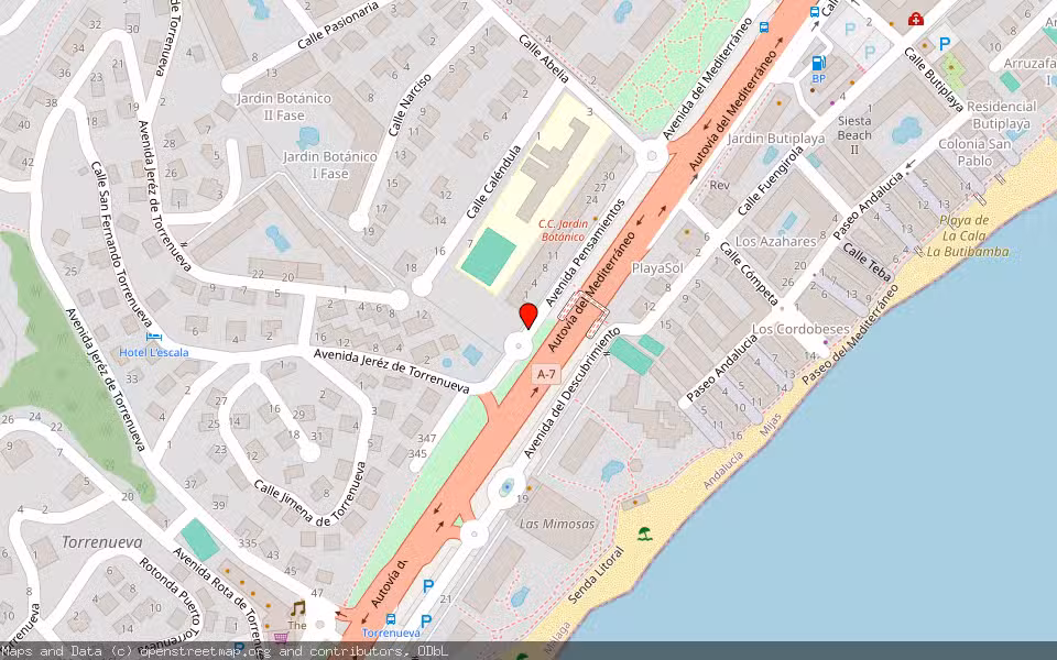 Mapa de Subasta Inmueble (Vivienda) en Mijas, Málaga