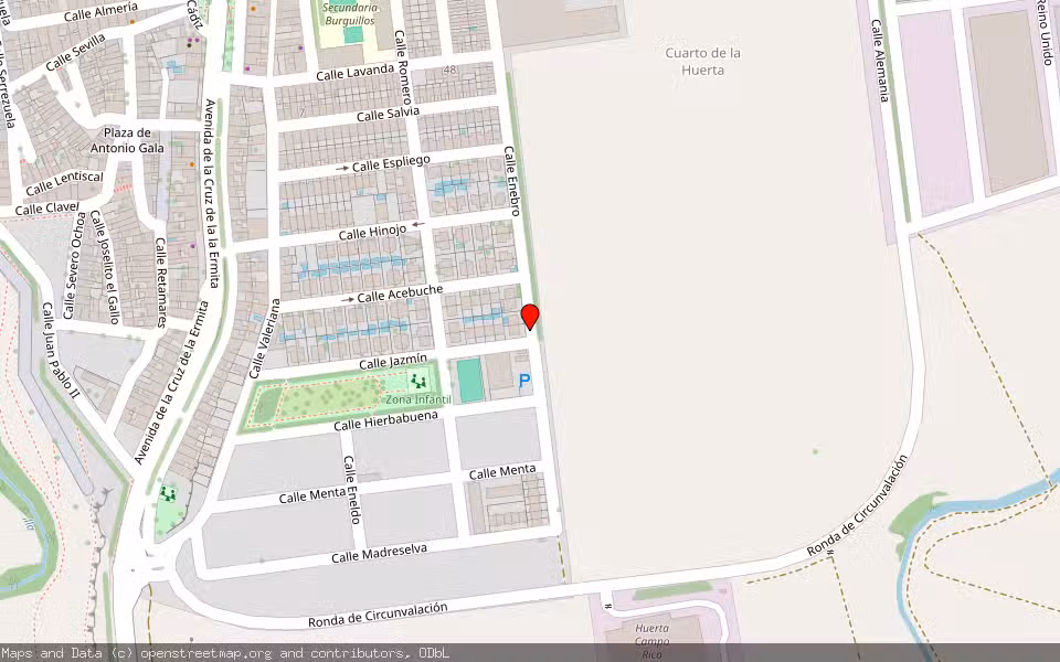 Mapa de Subasta Inmueble (Solar) en Burguillos, Sevilla