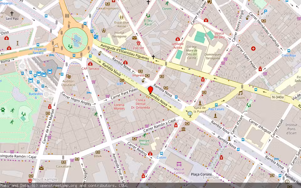Mapa de Subasta Inmueble (Vivienda) en Tarragona