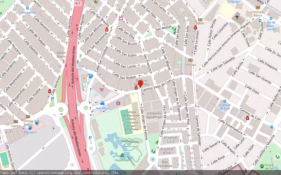 Mapa de Subasta Inmueble (Garaje) en Mijas, Málaga