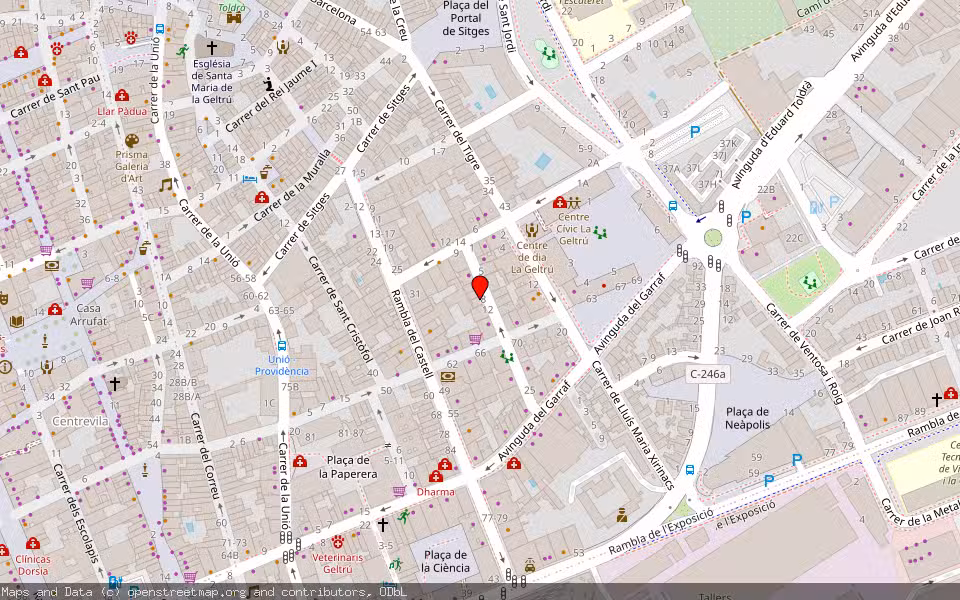 Mapa de Subasta Inmueble (Vivienda) en Vilanova I La Geltrú, Barcelona
