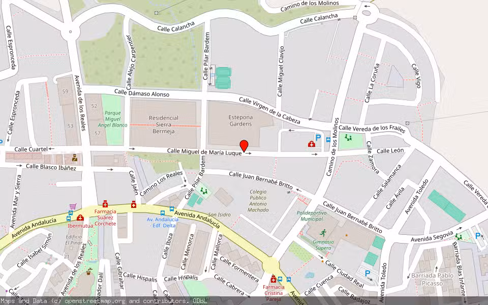 Mapa de Subasta Inmueble (Vivienda) en Estepona, Málaga