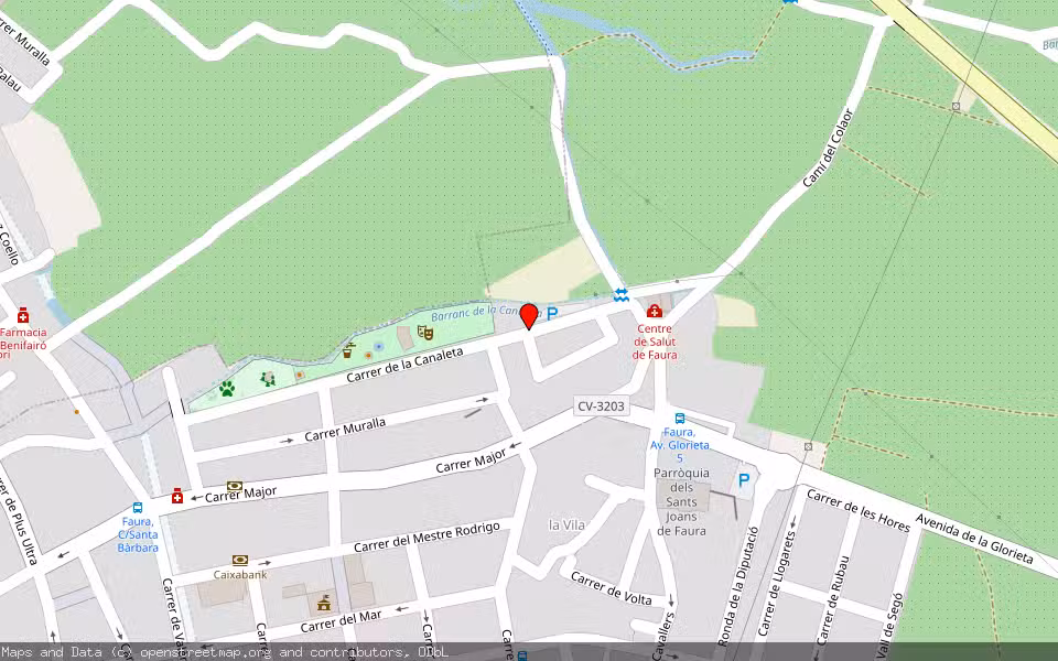 Mapa de Subasta Inmueble (Garaje) en Faura, Valencia/València