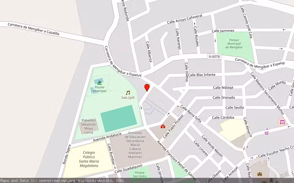 Mapa de Subasta Inmueble (Garaje) en Mengibar, Jaén