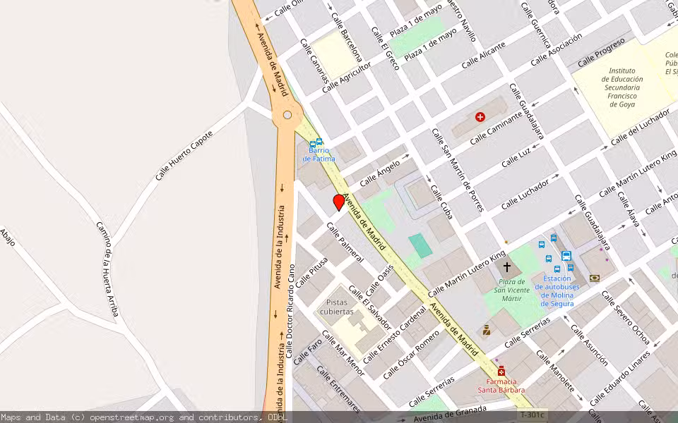 Mapa de Subasta Inmueble (Vivienda) en Molina De Segura, Murcia