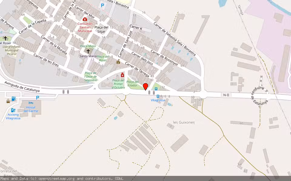 Mapa de Subasta Inmueble (Vivienda) en Vilagrassa, Lleida