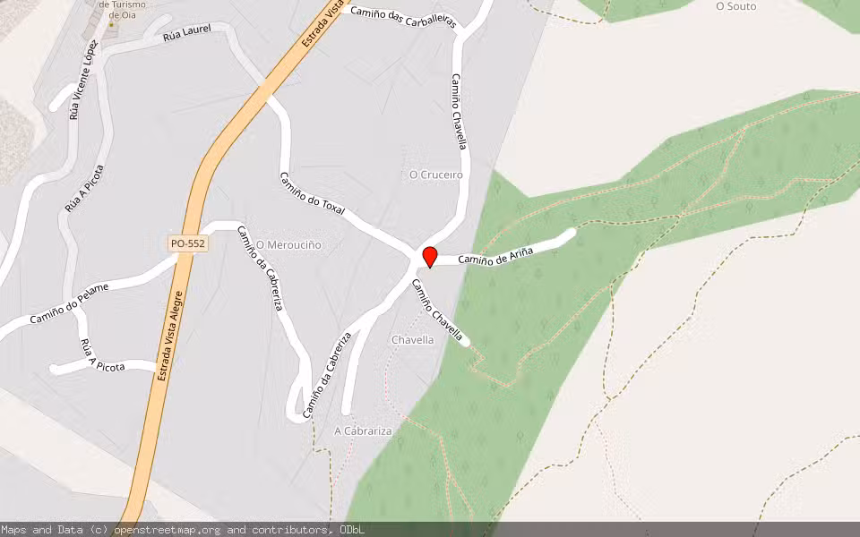 Mapa de Subasta Inmueble (Vivienda) en Oia, Pontevedra