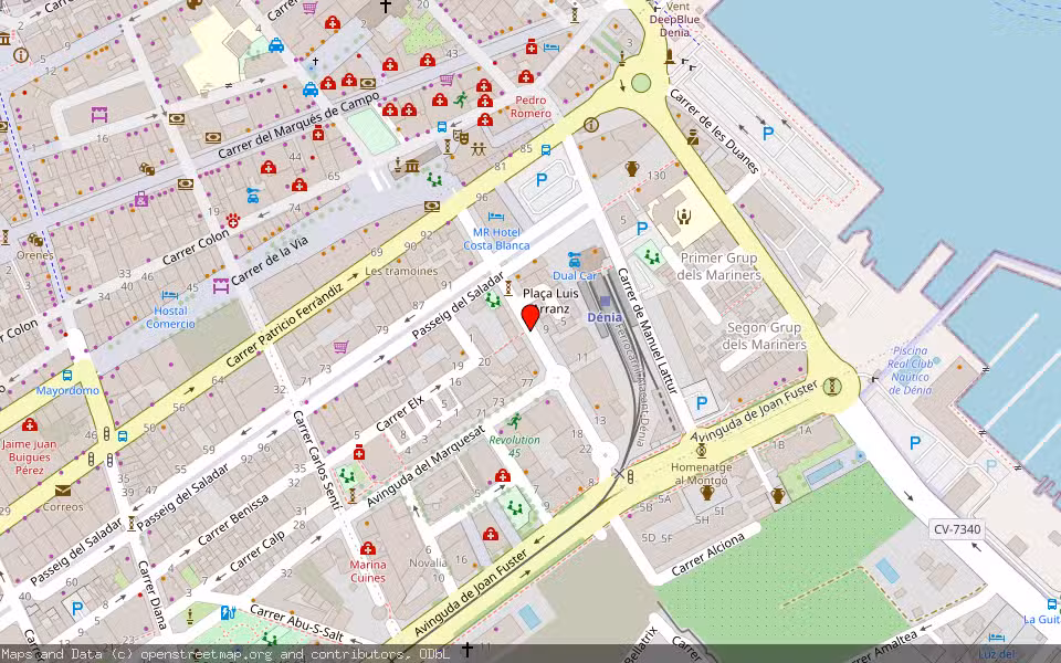 Mapa de Subasta Inmueble (Trastero) en Dénia, Alicante/Alacant