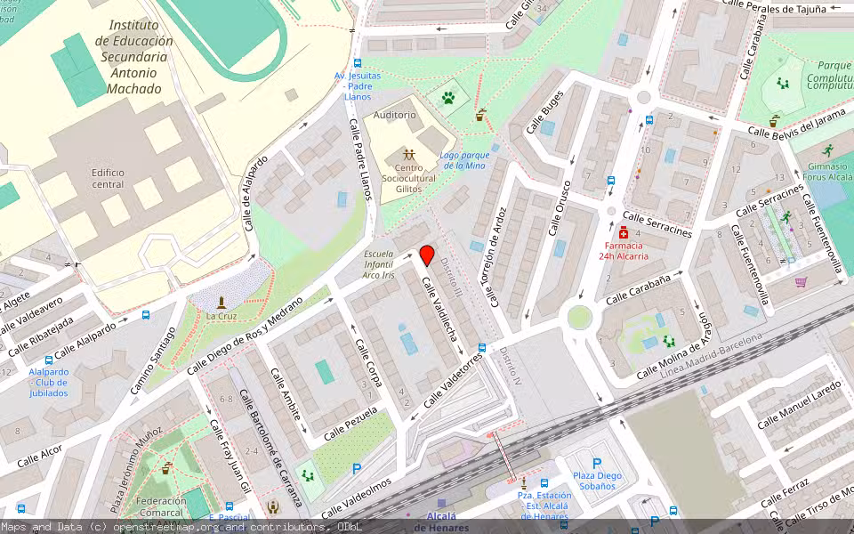 Mapa de Subasta Inmueble (Local comercial) en Alcala De Henares, Madrid