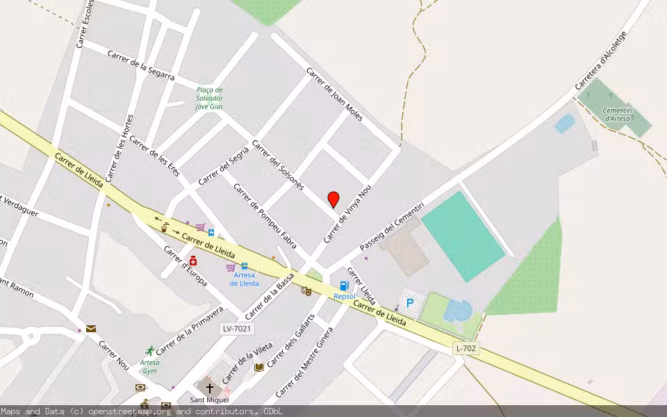 Mapa de Subasta Inmueble (Vivienda) en Artesa De Lleida, Lleida