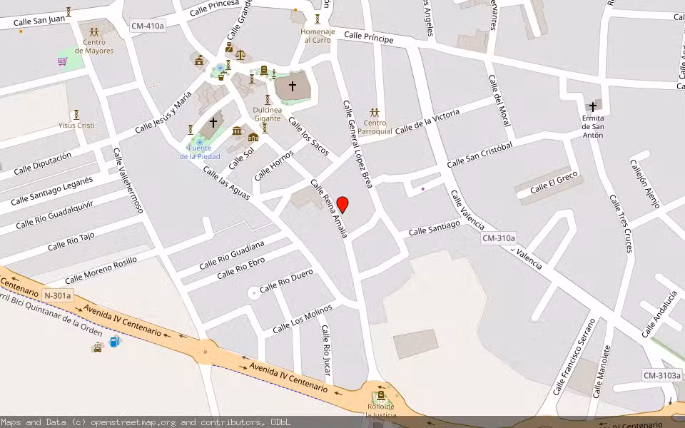 Mapa de Subasta Inmueble (Vivienda) en Quintanar De La Orden, Toledo