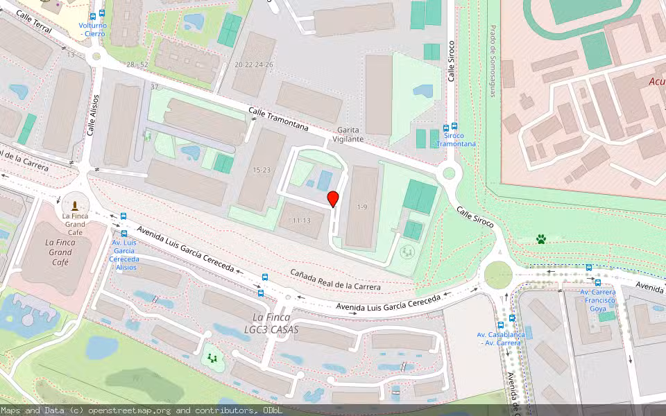 Mapa de Subasta Inmueble (Garaje) en Pozuelo De Alarcon, Madrid