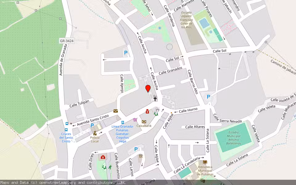 Mapa de Subasta Inmueble (Vivienda) en Pulianas, Granada