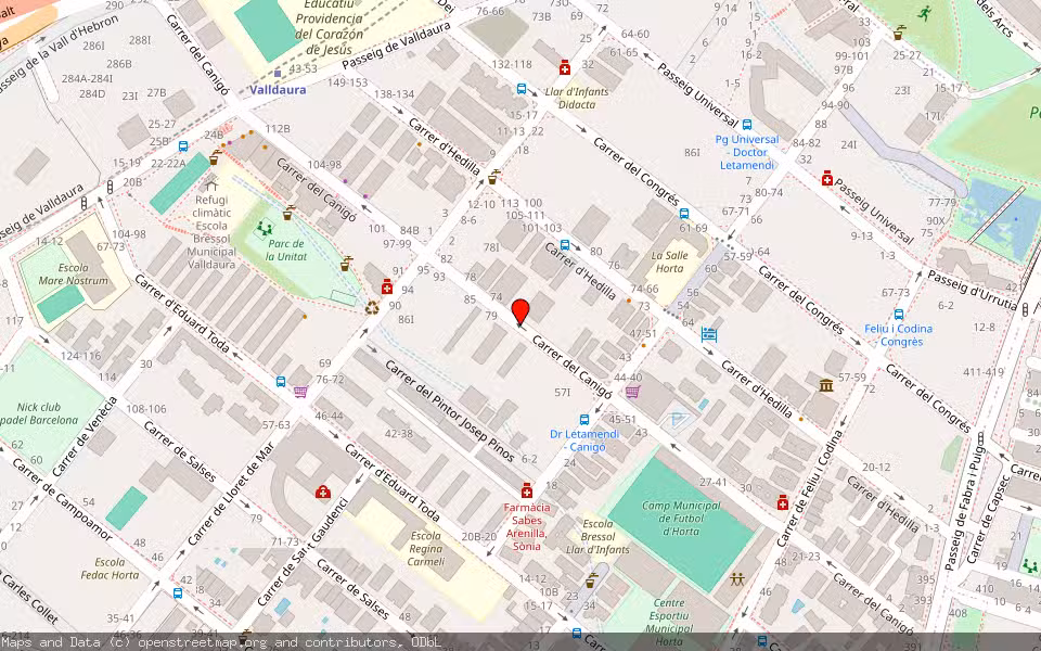 Mapa de Subasta Inmueble (Local comercial) en Barcelona