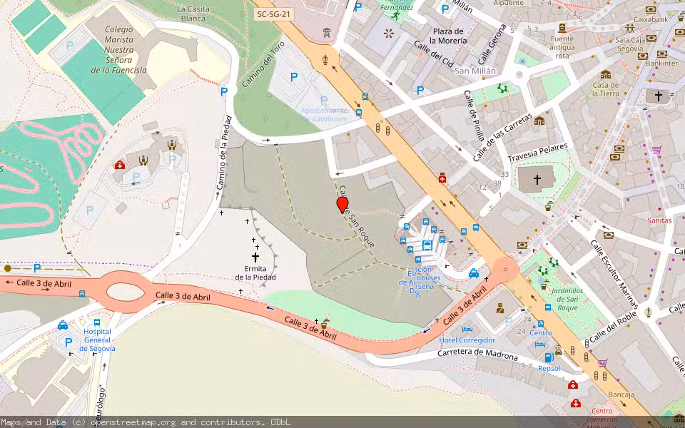 Mapa de Subasta Inmueble (Solar) en Segovia