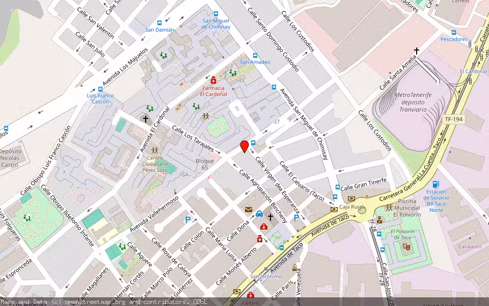 Mapa de Subasta Inmueble (Garaje) en San Cristóbal De La Laguna, Santa Cruz de Tenerife