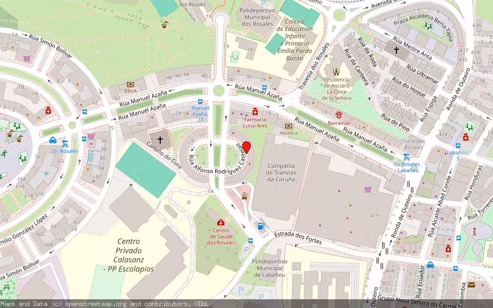 Mapa de Subasta Inmueble (Vivienda) en A Coruña