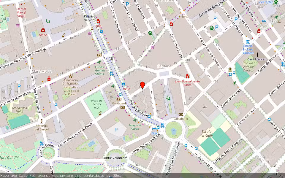 Mapa de Subasta Inmueble (Vivienda) en Reus, Tarragona