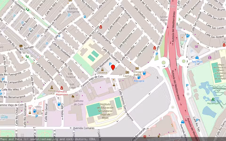 Mapa de Subasta Inmueble (Vivienda) en Mijas, Málaga