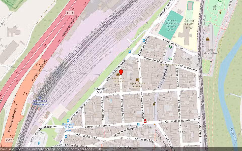 Mapa de Subasta Inmueble (Vivienda) en Montcada I Reixac, Barcelona