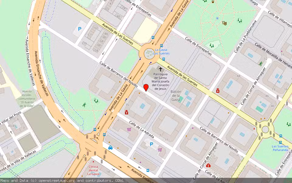 Mapa de Subasta Inmueble (Garaje) en Madrid