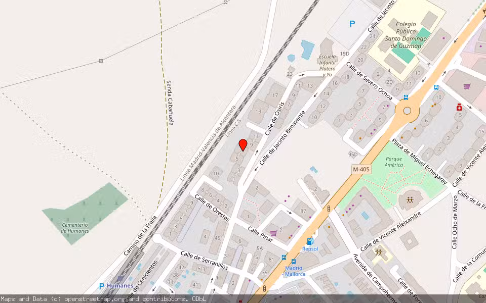 Mapa de Subasta Inmueble (Vivienda) en Humanes De Madrid, Madrid