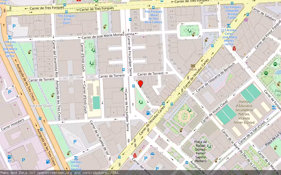 Mapa de Subasta Inmueble (Otros) en Valencia, Valencia/València