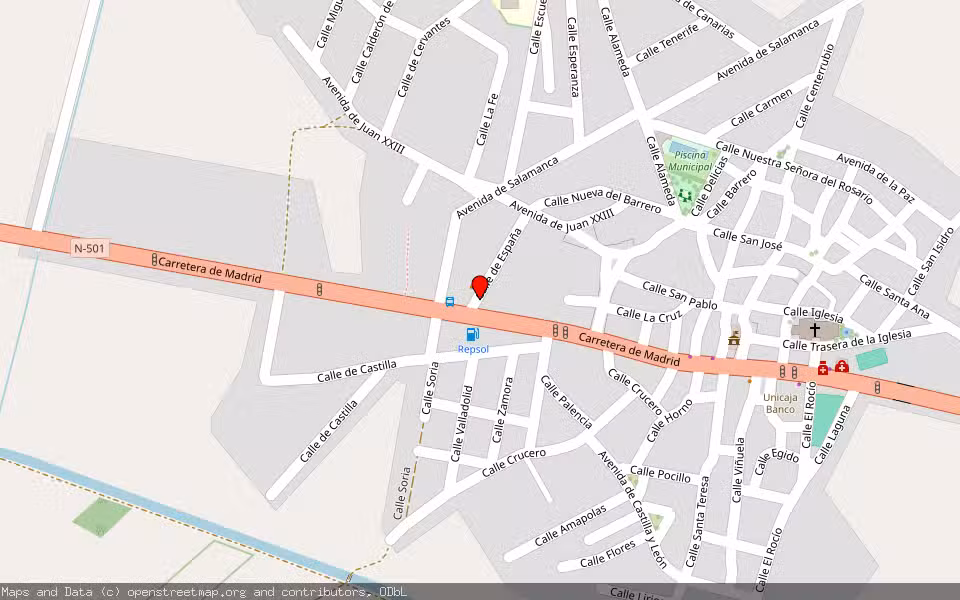 Mapa de Subasta Inmueble (Vivienda) en Calvarrasa De Abajo, Salamanca