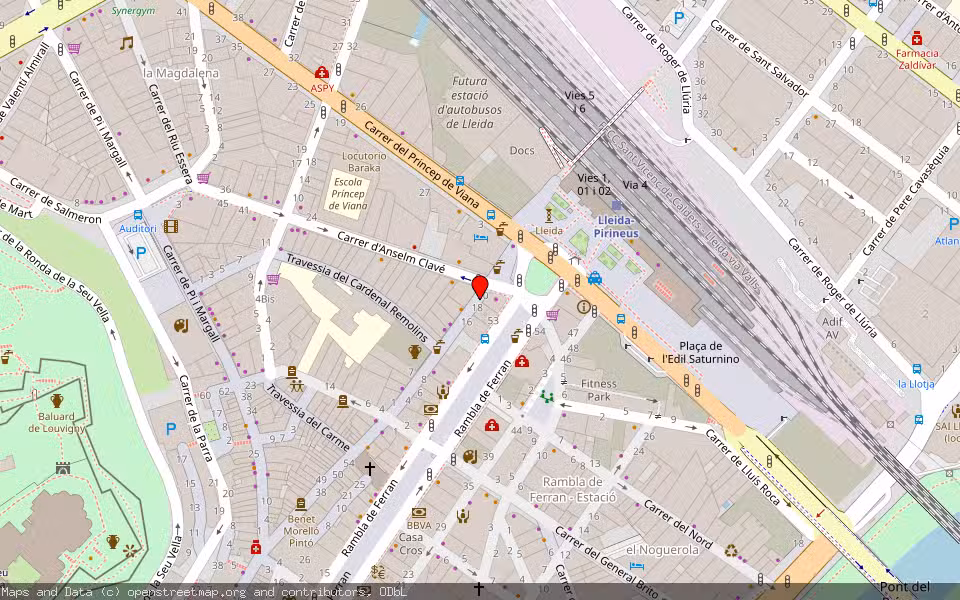 Mapa de Subasta Inmueble (Garaje) en Lleida