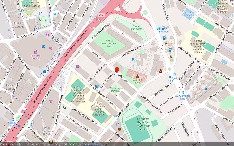 Mapa de Subasta Inmueble (Garaje) en Fuengirola, Málaga