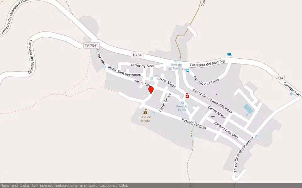 Mapa de Subasta Inmueble (Vivienda) en El Masroig, Tarragona