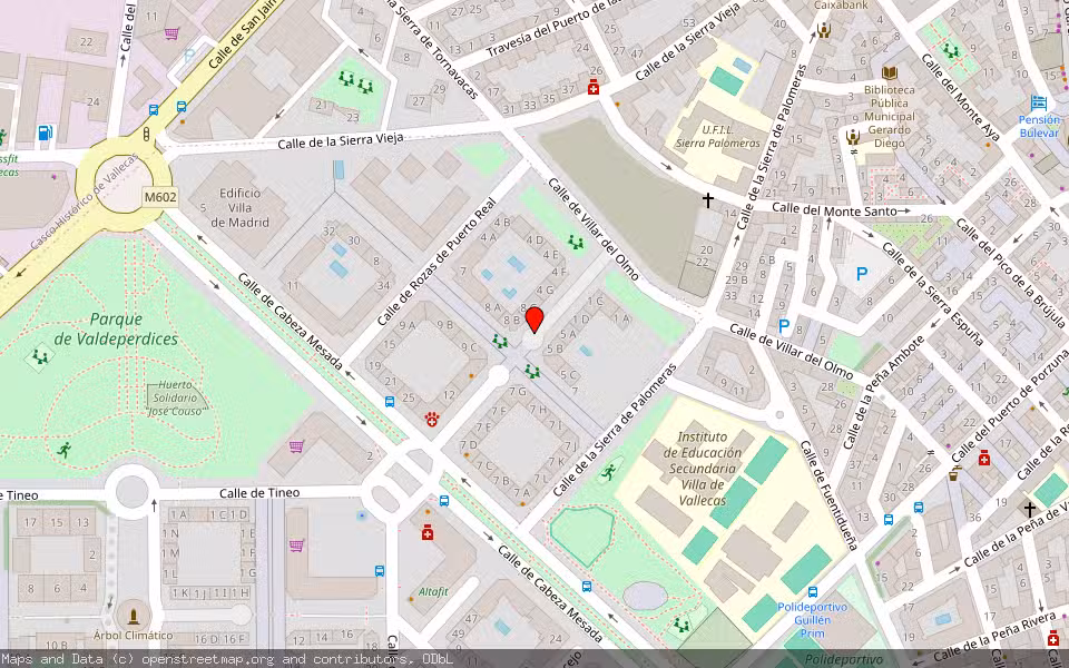 Mapa de Subasta Inmueble (Vivienda) en Madrid