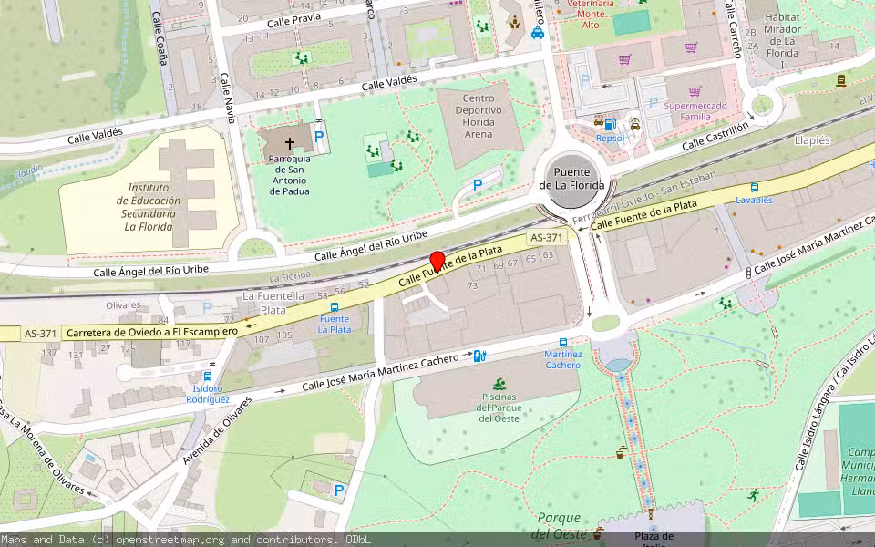 Mapa de Subasta Inmueble (Vivienda) en Oviedo, Asturias