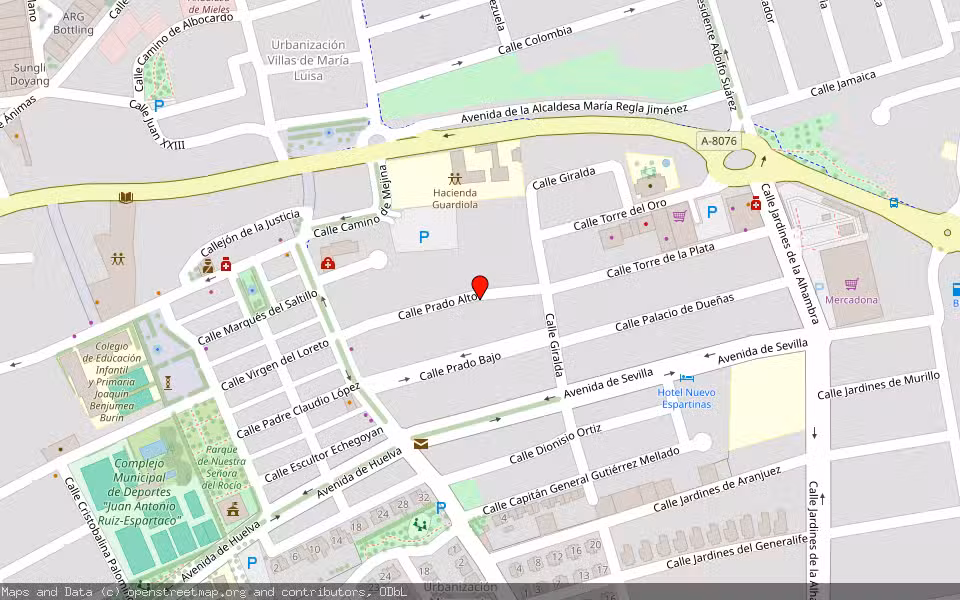 Mapa de Subasta Inmueble (Vivienda) en Espartinas, Sevilla