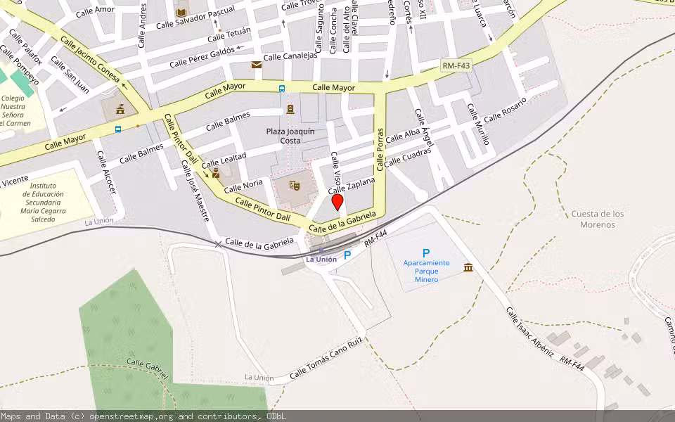 Mapa de Subasta Inmueble (Vivienda) en La Unión, Murcia