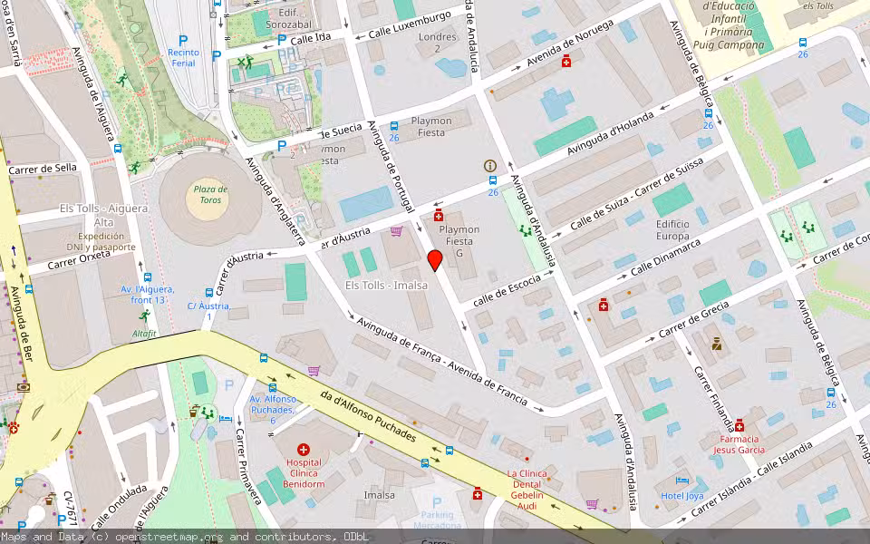 Mapa de Subasta Inmueble (Vivienda) en Benidorm, Alicante/Alacant