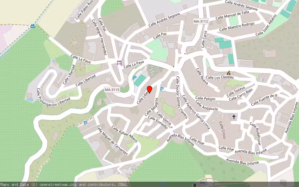 Mapa de Subasta Inmueble (Vivienda) en Benamocarra, Málaga