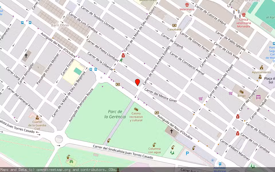 Mapa de Subasta Inmueble (Local comercial) en Sagunt/sagunto, Valencia/València
