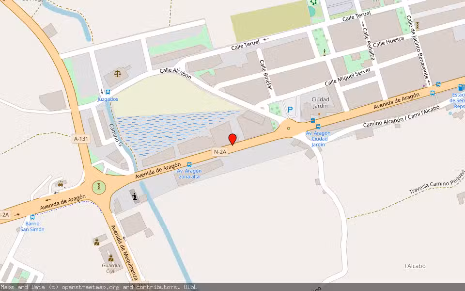 Mapa de Subasta Inmueble (Garaje) en Fraga, Huesca