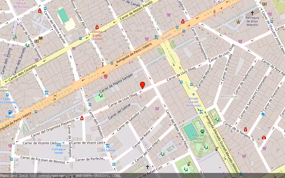 Mapa de Subasta Inmueble (Vivienda) en Valencia, Valencia/València
