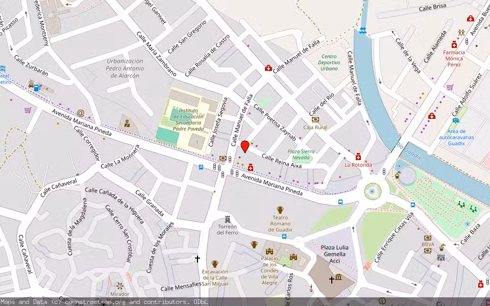 Mapa de Subasta Inmueble (Vivienda) en Guadix, Granada