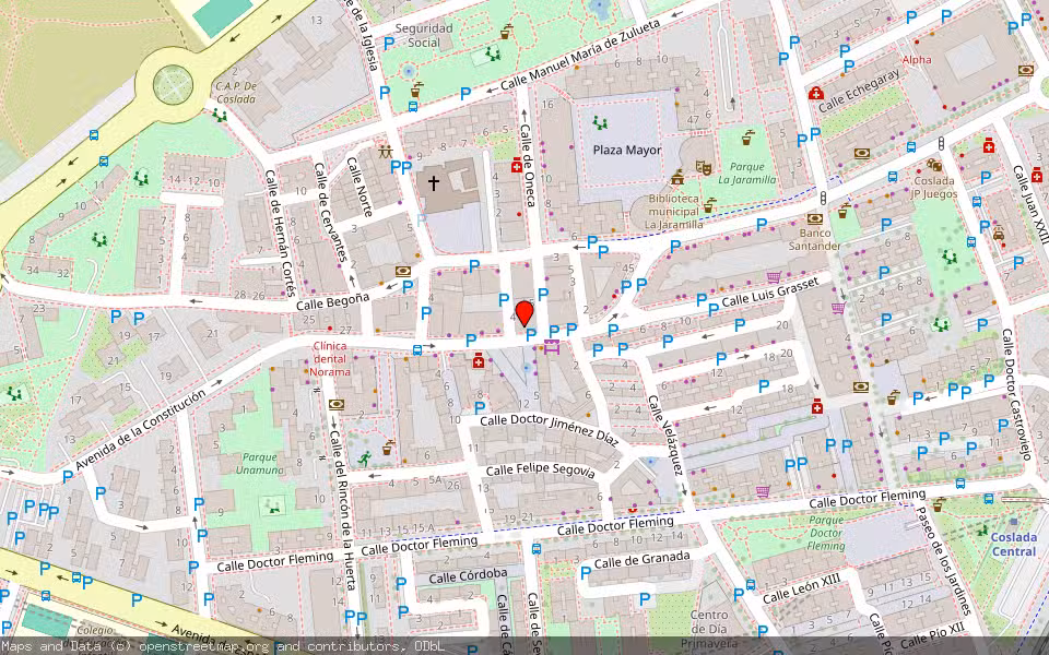 Mapa de Subasta Inmueble (Local comercial) en Coslada, Madrid